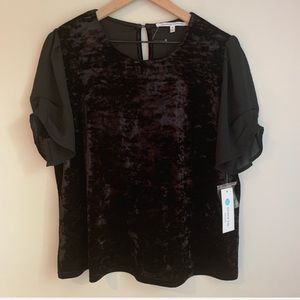 NWT Stitch Fix Black Velvet Blouse